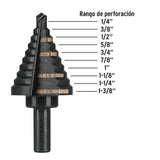 BROCA ESCALONADA 9 ESCALONES 74MM 3/8