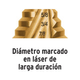 BROCA ESCALONADA TITANIO 11 ESCALONES 1/4' A 7/8', EXPERT