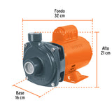 BOMBA CENTRMFUGA PARA AGUA DE 3/4 HP, TRUPER