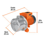BOMBA ELICTRICA TIPO JET PARA AGUA, ACERO INOXIDABLE, 1 HP