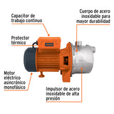 BOMBA ELICTRICA TIPO JET PARA AGUA, ACERO INOXIDABLE, 3/4 HP