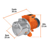 BOMBA ELICTRICA TIPO JET PARA AGUA, ACERO INOXIDABLE, 3/4 HP