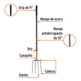 BIELDO PARA PAJA, 4 DIENTES, MANGO DE ACERO 48', TRUPER