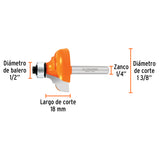 BROCA ROUTER CLASICA 1-3/8' C/BALERO
