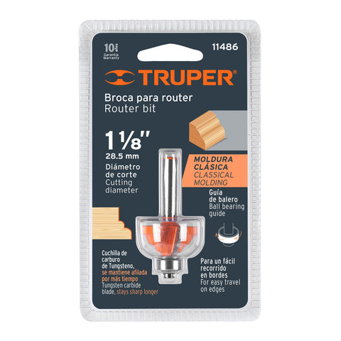 BROCA ROUTER MOLDURA CLASICA 1-1/8'C/BAL