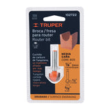 BROCA PARA ROUTER, MEDIA CAQA, 5/8'