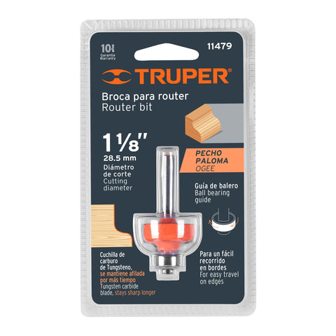 BROCA ROUTER PECHO PALOMA 1-1/8'C/BALERO