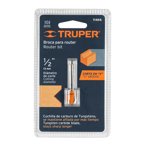 BROCA ROUTER CORTE EN 'V' 90 DE 1/2'