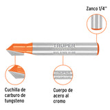 BROCA PARA ROUTER, CORTE EN 'V', 1/4'