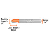 BROCA PARA ROUTER, CORTE EN 'V', 1/4'