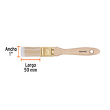 BROCHA CERDAS SINTITICAS 1' CORTE RECTO, MANGO DE MADERA