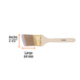BROCHA CERDAS SINTITICAS 2-1/2' CORTE ANGULAR, MANGO MADERA