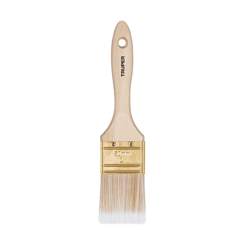 BROCHA CERDAS SINTITICAS 2' CORTE RECTO, MANGO DE MADERA
