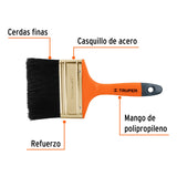 BROCHA MGO/PLASTICO 4' CERDA NAT 60X19MM
