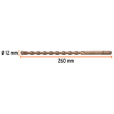 BROCA SDS PLUS 12 X 260 MM, TRUPER