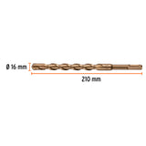 BROCA SDS PLUS 16 X 210 MM, TRUPER
