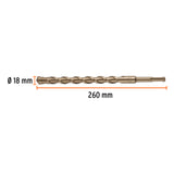 BROCA SDS PLUS 18 X 260 MM, TRUPER