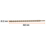 BROCA SDS PLUS 22 X 460 MM, TRUPER