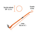 BARRETA DE UQA DE 7/8' X 105 CM, TRUPER EXPERT