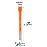 CINCEL CORTE FRIO CABEZA GDE 1/2'X 6'