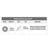 COPA DESBASTE DE PIEDRA 3-5/32' GRANO 80, EJE 5/8-11, TRUPER