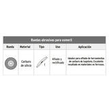 COPA DESBASTE DE PIEDRA 3-5/32' GRANO 36, EJE M14, TRUPER