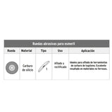 COPA DESBASTE DE PIEDRA 3-5/32' GRANO 60, EJE M14, TRUPER