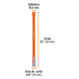 CINCEL CORTE FRIO CABEZA GDE 3/4'X 12'