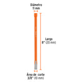 CINCEL CORTE FRIO CABEZA GDE 3/8'X 8'