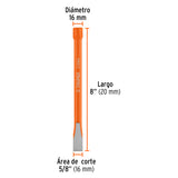 CINCEL CORTE FRIO CABEZA GDE 5/8'X 8'