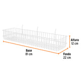 CANASTILLA DE ACERO, 81 X 12 X 22 CM, TRUPER
