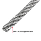 CABLE DE ACERO 1/4', FLEXIBLE