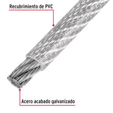 CABLE DE ACERO 1/8', RIGIDO RECUBIERTO