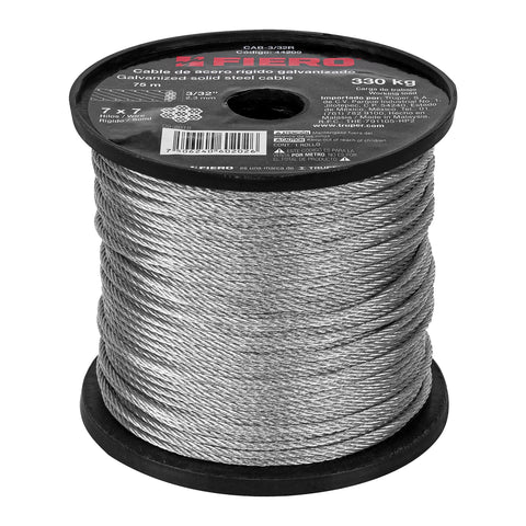 CABLE DE ACERO 3/32', RIGIDO