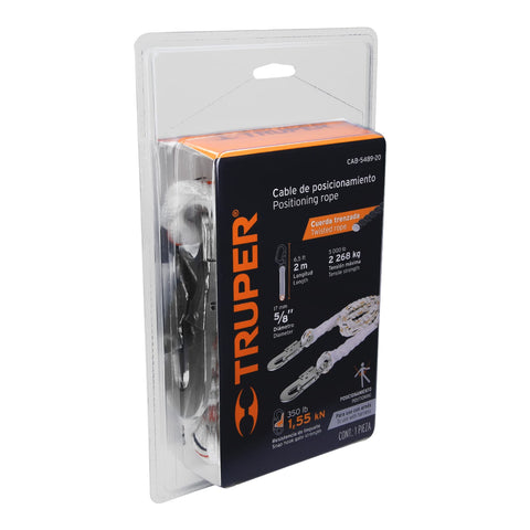 CABLE DE PROTECCION 2 GANCHOS 2.0M