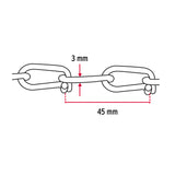 CADENA TIPO VICTOR 3.0 MM POR METRO ROLLO C/30 MT