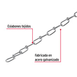 CADENA TIPO VICTOR 3.4 MM POR METRO ROLLO C/30 MT