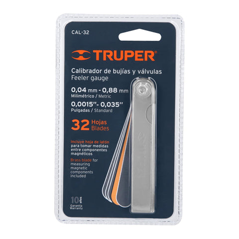 CALIBRADOR DE 32 LAINAS 0.0015 A 0.032'