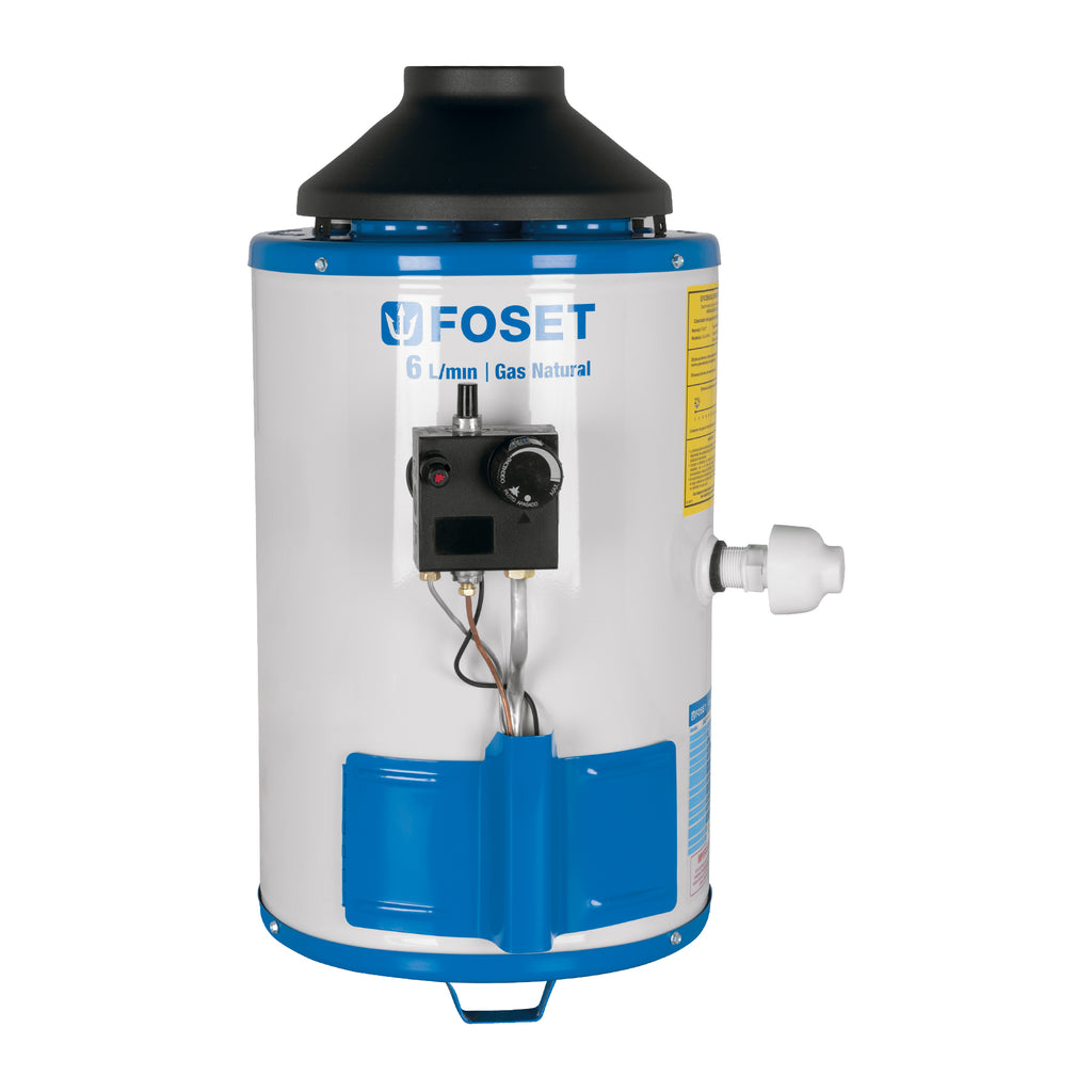 CALENTADOR DE PASO 6L 1 SERVICIO GAS NAT. PIEZO ELICT., FOSE
