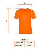 CAMISETA NARANJA ESTAMPADA 100% ALGODSN, TALLA 42, TRUPER