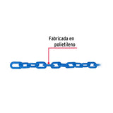 CADENA DE PLASTICO DE 3MM, AZUL POR METRO ROLLO C/50 MT