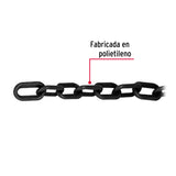 CADENA DE PLASTICO DE 5 MM, NEGRA POR METRO ROLLO C/25 MT