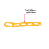 CADENA DE PLASTICO DE 8MM, AMARILLA POR METRO ROLLO C/25 MT