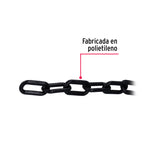 CADENA DE PLASTICO DE 8MM, NEGRA POR METRO ROLLO C/25 MT