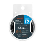 CARRETE CON 3.5 M DE CABLE PRIMARIO NEGRO CALIBRE 12, TRUPER