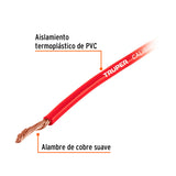 CARRETE CON 3.5 M DE CABLE PRIMARIO ROJO CALIBRE 12, TRUPER
