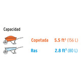 CARRETILLA 5.5FT3 IMPONCHABLE BASTIDOR TUBULAR,TRUPER EXPERT