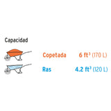 CARRETILLA PLASTICA LLANTA REF 6'BAS/TUB