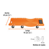 CAMA DE PLASTICO 36' PARA MECANICO, TRUPER