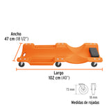 CAMA DE PLASTICO 40' PARA MECANICO, TRUPER